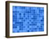 Tiles Mosaic In Blue And White-sfinks-Framed Art Print