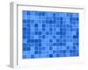 Tiles Mosaic In Blue And White-sfinks-Framed Art Print