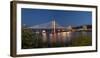 Tilikum Crossing bridge at night, Portland, Multnomah County, Oregon, USA-null-Framed Photographic Print