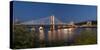 Tilikum Crossing bridge at night, Portland, Multnomah County, Oregon, USA-null-Stretched Canvas