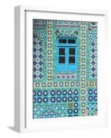 Tiling Around Blue Window, Shrine of Hazrat Ali, Mazar-I-Sharif, Balkh, Afghanistan, Asia-Jane Sweeney-Framed Photographic Print