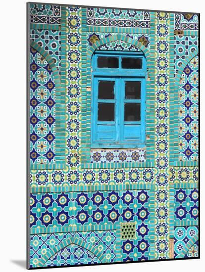 Tiling Around Blue Window, Shrine of Hazrat Ali, Mazar-I-Sharif, Balkh, Afghanistan, Asia-Jane Sweeney-Mounted Photographic Print