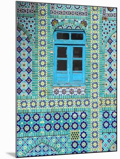 Tiling Around Blue Window, Shrine of Hazrat Ali, Mazar-I-Sharif, Balkh, Afghanistan, Asia-Jane Sweeney-Mounted Photographic Print