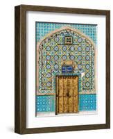 Tiling Around Door, Shrine of Hazrat Ali, Mazar-I-Sharif, Afghanistan-Jane Sweeney-Framed Photographic Print