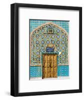 Tiling Around Door, Shrine of Hazrat Ali, Mazar-I-Sharif, Afghanistan-Jane Sweeney-Framed Photographic Print