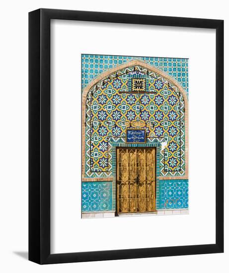 Tiling Around Door, Shrine of Hazrat Ali, Mazar-I-Sharif, Afghanistan-Jane Sweeney-Framed Photographic Print