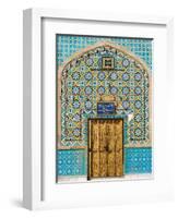 Tiling Around Door, Shrine of Hazrat Ali, Mazar-I-Sharif, Afghanistan-Jane Sweeney-Framed Photographic Print