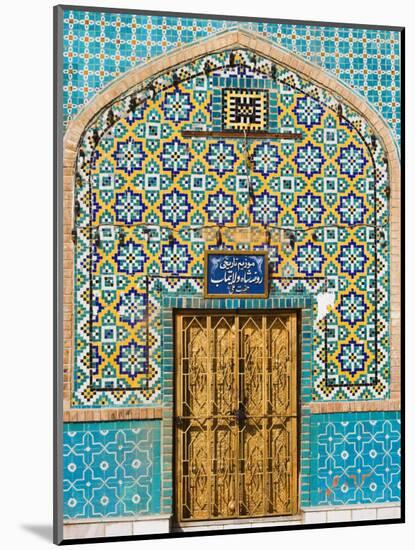 Tiling Around Door, Shrine of Hazrat Ali, Mazar-I-Sharif, Afghanistan-Jane Sweeney-Mounted Photographic Print