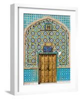 Tiling Around Door, Shrine of Hazrat Ali, Mazar-I-Sharif, Afghanistan-Jane Sweeney-Framed Photographic Print