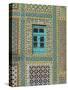 Tiling Round Blue Window, Shrine of Hazrat Ali, Mazar-I-Sharif, Afghanistan-Jane Sweeney-Stretched Canvas