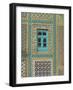 Tiling Round Blue Window, Shrine of Hazrat Ali, Mazar-I-Sharif, Afghanistan-Jane Sweeney-Framed Photographic Print