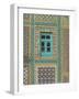 Tiling Round Blue Window, Shrine of Hazrat Ali, Mazar-I-Sharif, Afghanistan-Jane Sweeney-Framed Photographic Print