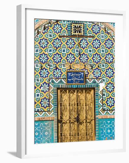 Tiling Round Door, Who was Assissinated in 661, Balkh Province, Afghanistan-Jane Sweeney-Framed Photographic Print