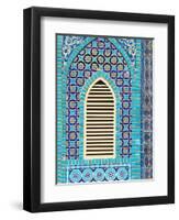 Tiling Round Shuttered Window, Mazar-I-Sharif, Afghanistan-Jane Sweeney-Framed Photographic Print