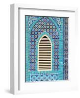 Tiling Round Shuttered Window, Mazar-I-Sharif, Afghanistan-Jane Sweeney-Framed Photographic Print