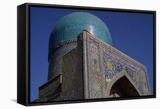 Tilla Kari Madrasa, Completed in 1660, Registan, Samarkand, Uzbekistan-null-Framed Stretched Canvas