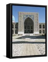 Tilla Kari Madrasa, Registan Square, Samarkand, Unesco World Heritage Site, Uzbekistan-Gavin Hellier-Framed Stretched Canvas