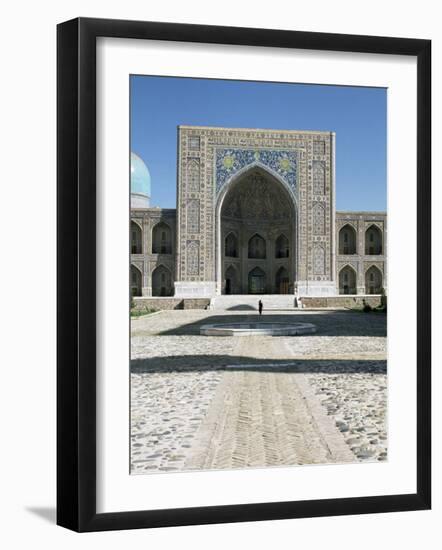 Tilla Kari Madrasa, Registan Square, Samarkand, Unesco World Heritage Site, Uzbekistan-Gavin Hellier-Framed Photographic Print