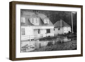 Tillamook Bay US Coast Guard Station - Tillamook Bay, OR-Lantern Press-Framed Art Print