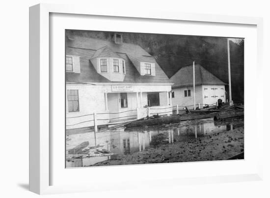 Tillamook Bay US Coast Guard Station - Tillamook Bay, OR-Lantern Press-Framed Art Print