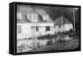 Tillamook Bay US Coast Guard Station - Tillamook Bay, OR-Lantern Press-Framed Stretched Canvas