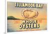 Tillamook Bay Whole Oysters-null-Framed Art Print