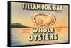 Tillamook Bay Whole Oysters-null-Framed Stretched Canvas