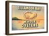 Tillamook Bay Whole Oysters-null-Framed Art Print