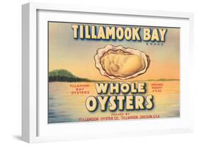 Tillamook Bay Whole Oysters-null-Framed Art Print