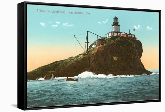 Tillamook Lighthouse, Seaside, Oregon-null-Framed Stretched Canvas