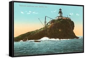 Tillamook Lighthouse, Seaside, Oregon-null-Framed Stretched Canvas