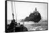 Tillamook, Oregon Lighthouse from Ship Photograph - Tillamook, OR-Lantern Press-Framed Stretched Canvas