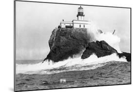 Tillamook, Oregon Lighthouse Near Seaside, OR Photograph - Tillamook, OR-Lantern Press-Mounted Art Print