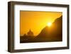 Tillamook Rock Lighthouse Silhouetted by Sunset, Ecola Sp, Oregon-Chuck Haney-Framed Photographic Print