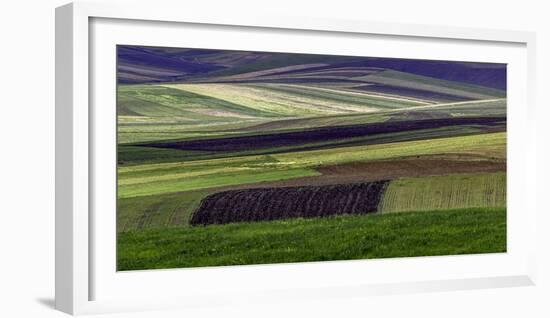 Tilled fields, Morocco-Art Wolfe-Framed Photographic Print