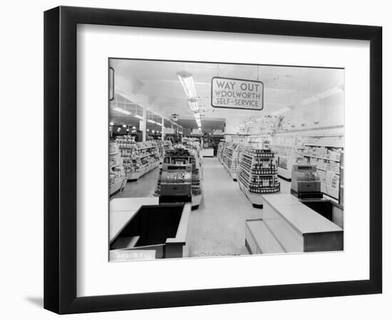 Tills, Woolworths Store, 1956 (B/W Photo)-English Photographer-Framed Giclee Print