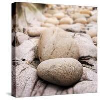 Tilt Shift Effect Image with Shallow Depth of Field Textured Rocks on Beach-Veneratio-Stretched Canvas