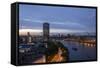 Tilt Shift Lens Effect Image of the River Thames from the Top of Riverwalk House, London, England-Alex Treadway-Framed Stretched Canvas