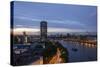 Tilt Shift Lens Effect Image of the River Thames from the Top of Riverwalk House, London, England-Alex Treadway-Stretched Canvas