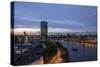 Tilt Shift Lens Effect Image of the River Thames from the Top of Riverwalk House, London, England-Alex Treadway-Stretched Canvas