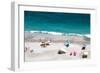 Tilt Shift of Ocean Beach View with Beautiful Waves of Clean Transparent Water and White Sand, High-GaudiLab-Framed Photographic Print