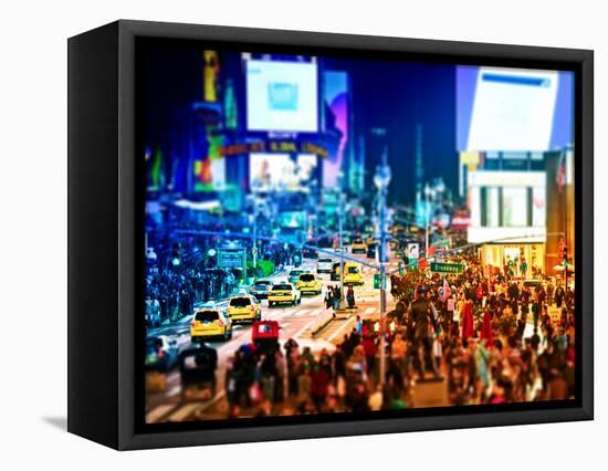 Tilt Shift Series, Times Square, Manhattan, New York City, United States-Philippe Hugonnard-Framed Stretched Canvas