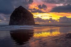 Cannon Beach Sunset-Tim Oldford-Photographic Print