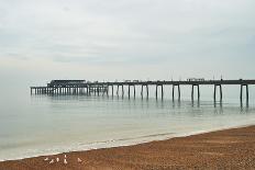 Deal seafront as seen from Deal Pier, Deal, Kent, England, United Kingdom, Europe-Tim Winter-Framed Stretched Canvas
