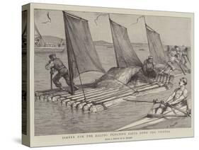 Timber for the Baltic, Floating Rafts Down the Vistula-Godefroy Durand-Stretched Canvas