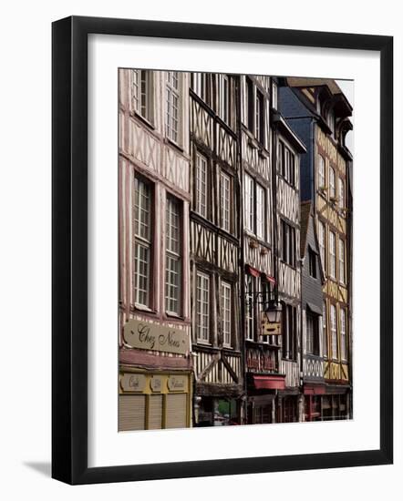 Timber-Framed Houses and Shops in the Restored City Centre, Rouen, Haute Normandie, France-Pearl Bucknall-Framed Photographic Print