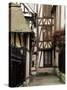 Timber-Framed Houses in a Narrow Alleyway, Rouen, Haute Normandie (Normandy), France-Pearl Bucknall-Stretched Canvas