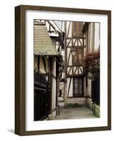 Timber-Framed Houses in a Narrow Alleyway, Rouen, Haute Normandie (Normandy), France-Pearl Bucknall-Framed Photographic Print