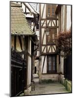 Timber-Framed Houses in a Narrow Alleyway, Rouen, Haute Normandie (Normandy), France-Pearl Bucknall-Mounted Photographic Print