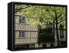 Timber-Framed Houses in the Restored City Centre, Rouen, Haute Normandie (Normandy), France-Pearl Bucknall-Framed Stretched Canvas